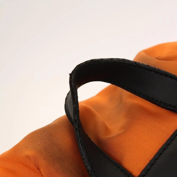 GUCCI Backpack Nylon Leather Orange Black Silver Auth bs28642 - Picture 8 of 14